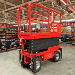 LANDWARD pequeña plataforma de elevación hidráulica eléctrica Mini plataforma de elevación de tijera móvil para el hogar Venta de elevación de tijera autopropulsada sobre orugas - Product Image 4