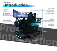 Simulation de réalité virtuelle 9D personnalisée Simulateur de course en RV pour enfants RV 3 DOF Super Driving Car Kids Game Machine