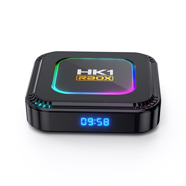 8K WiFi 6 Android 13.0 TV Box HK1 K8 RK3528 with Colorful LED Lights Voice Remote Optional