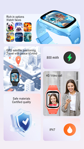 2026 Kids 4G Smartwatch AMOLED Screen Curved Screen GPS Tracker SOS Video Call HD Camera IPX7 SIM Card <strong>Children</strong> Safety Gift - Product Image 3