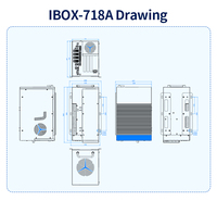 Boîtier d'extension IBOX-718A pour PC de bureau de 14e/13e/12e génération avec processeur I7/I5/I3 et jusqu'à 3 emplacements PCIe