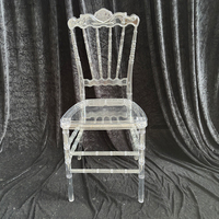 Chaise Chiavari en résine transparente moderne, style roi, chaise en acrylique transparente pour mariage, vente chaude