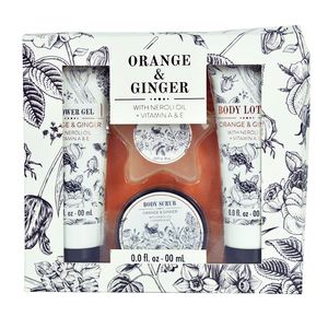 Venta al por mayor caliente Rosa naranja jengibre cuerpo belleza relajación regalo conjunto bebé niña señora San Valentín ducha Gel regalo Conjunto personalizado embalaje - Product Image 5