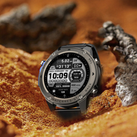 Smartwatch Sportivo GPS DM56 per Uomo, Batteria 500mAh, Impermeabile 5ATM per Esterni, Tracciamento Sportivo BT, Altimetro, Bussola, Compatibile Android