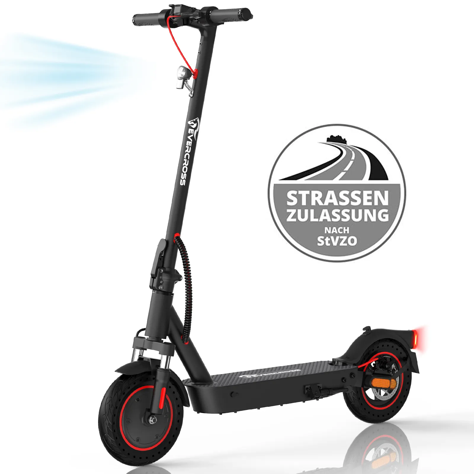 Evercross EU germany 10 inch 20kmh off road wheels e scooter ABE adults high quality deutschland electric scooter made in china