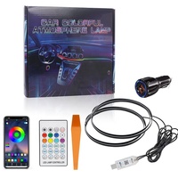 Kit d'éclairage d'ambiance intérieur de voiture LED RGB Lemombo universel USB 5V PVC, 3000 Lm 6W, garantie 12 mois
