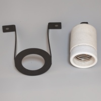 Support mural en céramique E27 pour réchauffeur d'animaux, support de lampe UVB avec interrupteur et cordon pour reptiles