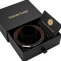 Boîte d'emballage de ceinture pour homme en carton kraft de luxe avec logo personnalisé, design gratuit