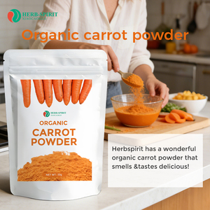 مسحوق جزر عضوي مجفف بالتجميد 50 جرام، مسحوق خضروات مجفف، مسحوق عصير جزر طبيعي - Product Image 4