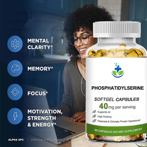 Suplemento cerebral Oem Cápsula de fosfatidilserina Softgel Materias primas 50% Vitamina <span class=keywords><strong>B6</strong></span> Fosfatidilserina Softgels - Product Image 2
