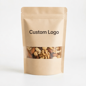 Sachets Doypack Personnalisés Imprimés en Gros, Biodégradables, Qualité Alimentaire, Refermables avec Fermeture Éclair, en Papier Kraft pour Noix, Chips et Snacks - Product Image 1
