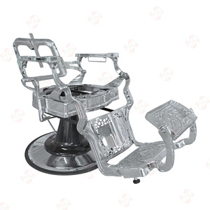 Sedia da Parrucchiere Reclinabile di Alta Gamma con Telaio Quadrato, Pompa Idraulica e Rotazione, Sedia Moderna da Barbiere - Product Image 1