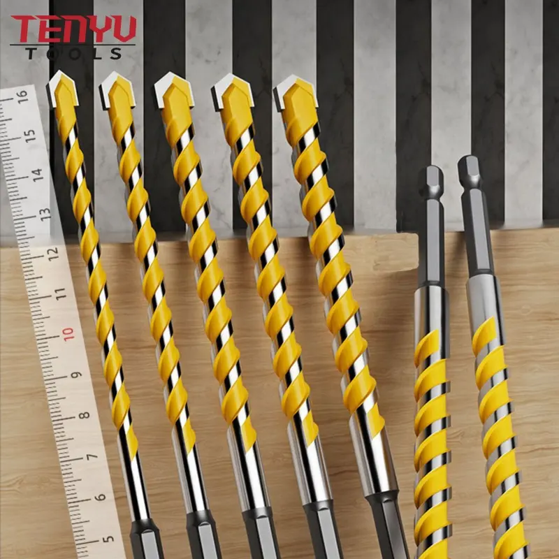 Extra Long Multifunctional Ultimate Drill Bits for Wood Tile Steel Concrete Brick Drilling Multipurpose Use
