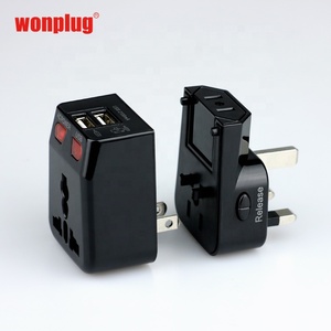Adaptateur de voyage mondial Wonplug 2USB Chargeur de voyage mobile Multi-prises Tout-en-un Matériel PC écologique pour appareil photo <span class=keywords><strong>Cadeau</strong></span> d'entreprise - Product Image 5