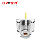 Prix usine 4 trous bride montage sur panneau So239 UHF Type prise femelle avec M3 M4 (long 25 Mm) connecteurs coaxiaux RF coaxiaux