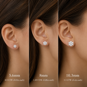 Bulk Wholesale Multi Size Cluster Moissanite Flower <b>Stud</b> Earrings 925 Sterling <b>Silver</b> VVS Diamond Luxury Fine Jewelry Men Women - Product Image 3