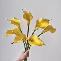 En stock – Nouvelle fleur artificielle Calla Lily rose poudré sur tige, idéale pour centre de table de mariage, arrangement floral événementiel, OEM