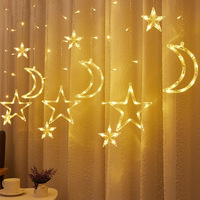 Guirlandes lumineuses LED solaires télécommandées en forme d'étoile à cinq branches, colorées, IP44, 3,5 m, pour décoration extérieure de Noël