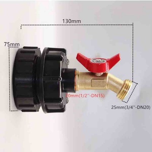 2.44" Fine Thread Water tank Adapter for IBC Tote Garden Fittings Tank Drain Hose Connector Rainwater IBC Tank <b>Valve</b> - Product Image 2