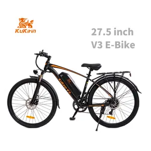 재고 EU 재고 2024 새로운 휴대용 15AH 배터리 27.5 인치 지방 타이어 350W KUKIRIN V3 경량 산악 자전거