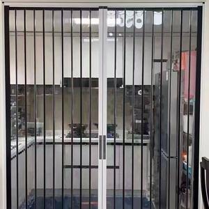 Porte <span class=keywords><strong>moustiquaire</strong></span> en maille de diamant Fenêtre <span class=keywords><strong>moustiquaire</strong></span> pliante en alliage d'aluminium Anti-bug Anti-vol <span class=keywords><strong>Rail</strong></span> suspendu Porte coulissante pliante - Product Image 1