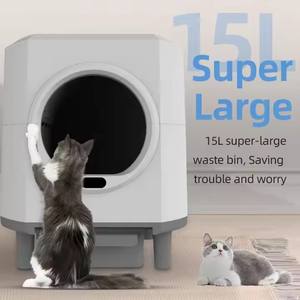 Caja de Arena Inteligente para <span class=keywords><strong>Gatos</strong></span>, Automática, <span class=keywords><strong>Autolimpiable</strong></span>, de Plástico, con Control de Olores, Gran Capacidad de 90L - Product Image 4