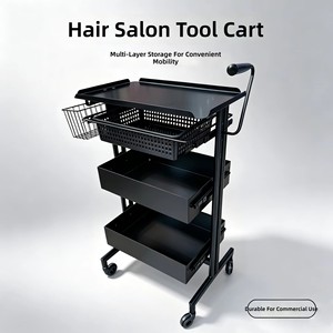 Nouvelle charrette de salon pliable, armoire à outils pour salon de coiffure, chariot roulant pour permanente et coloration, pour salon de coiffure et barbier - Product Image 1