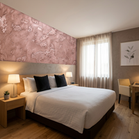 Revêtement mural intérieur moderne en pierre de marbre flexible écologique, 2 mm, dos en résine, léger, imperméable, pour jardin, hôtel