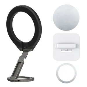 Suporte de metal super forte para celular, suporte magnético dupla face para iphone, anel de metal para magsafe