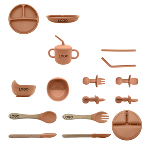 Factory Direct Supply Non-Slip Ceramic Baby Feeding Set <b>Kids</b> <b>Plate</b> Dining Weaning Silicon <b>Bowl</b> Suction <b>Plate</b> Silicone Cup Cute - Product Image 3