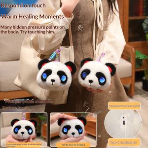 Pendentif <span class=keywords><strong>robot</strong></span> IA Panda transfrontalier, jouet en peluche IA intelligent avec conversation et musique/vocalisation, cadeau universel international du Nouvel An - Product Image 3