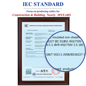 MiNZAN 0.5mm 1.5mm 2.5mm 4mm 6mmPVC isolé cuivre <span class=keywords><strong>H07vu</strong></span> H07vr solide maison fil électrique - Product Image 6