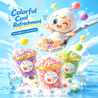 Machine à glace à particules moléculaires, compatible fruits frais, production multi-saveurs, pour attractions touristiques