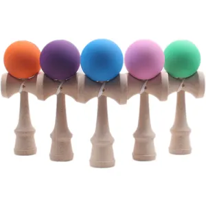 Japanese Traditional Standard Games beech Wooden plastic painting coating Kendama Toys