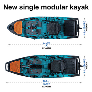 <span class=keywords><strong>Precio</strong></span> al por mayor, moldura rotacional portátil de 9 pies, Modular, 1 persona, barco de pesca sentado en la parte superior, <span class=keywords><strong>Kayak</strong></span>, Pedal de pie, fácil de llevar - Product Image 2