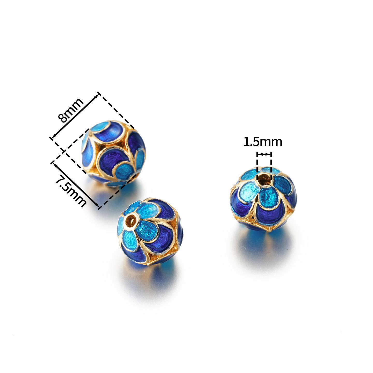 8-layered lotus petal round beads