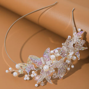 Accessoire Cheveux Fille Tendance : Bandeau Princesse <span class=keywords><strong>Couronne</strong></span> <span class=keywords><strong>de</strong></span> Papillons et Perles pour Enfants - Product Image 5