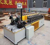 Machine de profilage à froid Omega Profile FRM, double ligne, pour profilés en C et en U, avec contrôle PLC, 380V 6KW, 0.3-0.8mm