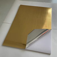 PET brillant or autocollant étiquette A 4 pour imprimante numérique à jet d'encre matériel de bricolage vinyle matériau étanche papier artisanal