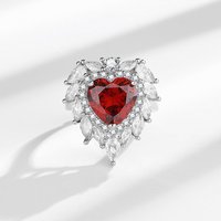 WICKMAN Fabriqué en Chine, Parure de bijoux tendance haut de gamme en plaqué or 14K, avec zircon de type cœur et effet sonore vibrant, comprenant boucles d'oreilles, collier et bague