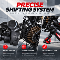 Vélo de montagne électrique pliable haute vitesse 26 pouces 250W 36V 8Ah 10Ah Suspension intégrale 21 vitesses Freins à disque mécaniques Vélo électrique à frein à disque