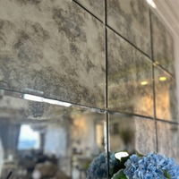 Panneaux de miroir décoratifs givrés sur mesure 3-12 mm, étanches, style antique, de luxe haut de gamme pour chambre, salle à manger et cuisine – Prix usine