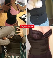 Faja pour femme avec fermeture éclair, gilet amincissant à bretelles réglables, 4 baleines en acier, pour la récupération post-partum, contrôle du ventre, gaine sculptante
