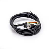 Conector Impermeable M12 de 17 Pines, Cable de Sensor Macho-Hembra IP67