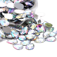 VC vente en gros goutte Shape11 * 18mm pierres précieuses en vrac cristal coudre perles Flatback Rivets pour sacs en cuir accessoires pour femmes