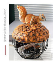 Harz-Airbrush-Fashion-Eichhörnchen-Aufbewahrungskorb-Ornament