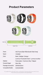 <span class=keywords><strong>Correa</strong></span> de Reloj de Fluororubber Luminosa y Versátil con Hebilla Magnética, Uso Diario sin Esfuerzo, Deportiva, Transpirable y a la Moda - Product Image 3