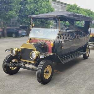 Tufted Leather Antique Sightseeing Buggy Waterproof Soft Roof For Wedding Venue <b>Bride</b> Party Short Distance Transfer - Product Image 4