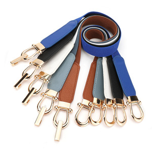 Vente en gros <span class=keywords><strong>Ceinture</strong></span> coréenne décontractée fine en PU pour femmes, design vintage, <span class=keywords><strong>ceinture</strong></span> élastique pour femmes, chemise habillée avec boucle en alliage d'or - Product Image 3
