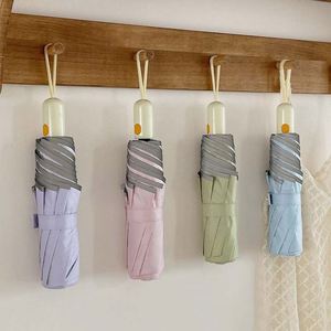 Parapluie pliable automatique de couleur unie avec protection solaire UPF50+ résistant aux UV, parapluie pliable personnalisé pour les voyages - Product Image 2